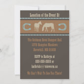 ウェスタンスタイルの結婚記念日パーティー招待状 招待状 (裏面)