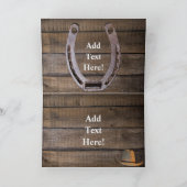 ウェスタンスタイルウマとカウボーイブーツひまわり花 ノートカード (内部)