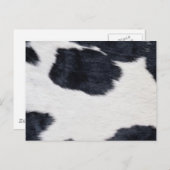 ウェスタンスタイルコーハイドブラック/ホワイトプリント ポストカード (正面/裏面)