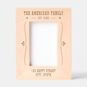 ウェスタンスタイルニューホーム4" x 6" レーザー彫刻フレーム (正面)