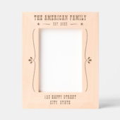 ウェスタンスタイルニューホーム5" x 7" レーザー彫刻フレーム (正面)