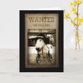 ウェスタンスタイルリバースカウボーイカード"The Bull Girl" カード (黄色い花)