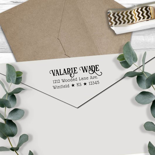 ウェスタンスタイル差出人住所 セルフインキングスタンプ