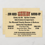 ウェスタンスタイル懇親会招待状 招待状 (正面/裏面)