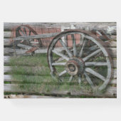 ウェスタンスタイル素朴ワゴンホイールゲストブック ゲストブック (裏面)