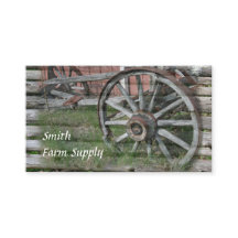 ウェスタンスタイル素朴ワゴンホイール名刺