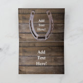 ウェスタンスタイル馬とカウボーイブーツありがとう車 サンキューカード (内部)