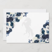 ウェスタンスタイル ネイビーブルー チャロ キンセアニエラ Save The Date 招待状 (裏面)