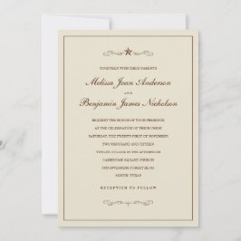 ウェスタンスター結婚式招待状と縁ど一緒に 招待状