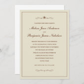 ウェスタンスター結婚式招待状と縁ど一緒に 招待状 (正面/裏面)