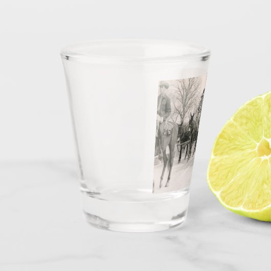 ウェスタンソルトグラストレイルライドカウボーイズ女性のカーボーイ ショットグラス (左)