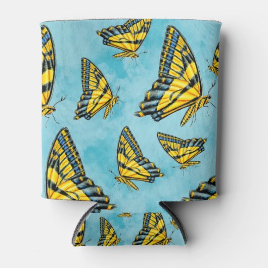 ウェスタンタイガーアゲハチョウバタフライオンクラウド 缶クーラー (正面)