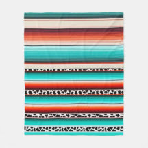ウェスタンターコイズテラコッタストライププリント