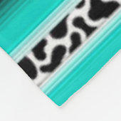 ウェスタンターコイズテラコッタストライププリント フリースブランケット (角)