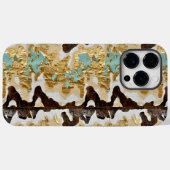 ウェスタンターコイズレザースタイルウィメンズ Case-Mate iPhoneケース (裏面 (横))