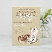 ウェスタンダーティ30歳女性のカーボーイ30歳パーティー 招待状 (スタンド正面)