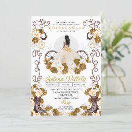 ウェスタンチャロプリンセスアイボリー＆ゴールド キンセアニェラ 招待状