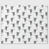 ウェスタンテキサス州ロングブカスタムルBGカラー ラッピングペーパー (フラット)