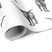 ウェスタンテキサス州ロングブカスタムルBGカラー ラッピングペーパー (ロールコーナー)