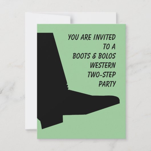 ウェスタンテキサス ツーステップ テーマパーティー招待状 招待状 (正面)