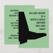 ウェスタンテキサス ツーステップ テーマパーティー招待状 招待状 (正面/裏面)