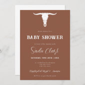 ウェスタンテラコッタロングーンベイビーシャワー招待状 招待状 (正面/裏面)