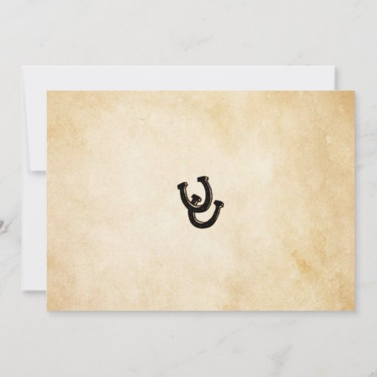 ウェスタンテーマウェディング日付カードを保存 セーブザデート (裏面)