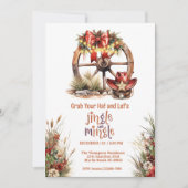 ウェスタンテーマカウボーイクリスマスパーティー 招待状 (正面)