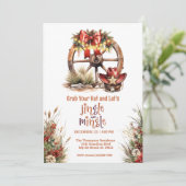 ウェスタンテーマカウボーイクリスマスパーティー 招待状 (スタンド正面)