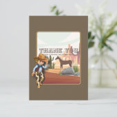 ウェスタンテーマハウイズカウボーイ誕生日 サンキューカード (スタンド正面)