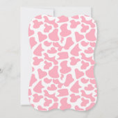 ウェスタンテーマピンク女性のカーボーイ新生児写真 案内状 (裏面)