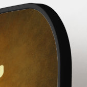 ウェスタンテーマホースシューブラウン&金ゴールドモノグラム ピックルボールラケット (左詳細)