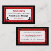 ウェスタンテーマレッドアンドブラックプロフェッショナル 名刺 (正面/裏面)