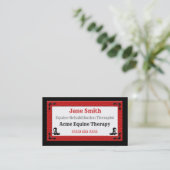 ウェスタンテーマレッドアンドブラックプロフェッショナル 名刺 (スタンド正面)