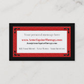 ウェスタンテーマレッドアンドブラックプロフェッショナル 名刺 (裏面)