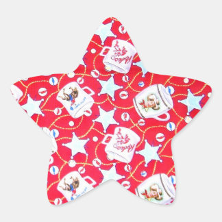 ウェスタンテーマレトロカウボーイズステッカー 星シール