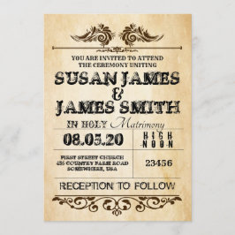 ウェスタンテーマ結婚式招待状 招待状