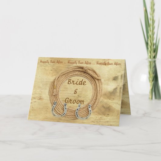 ウェスタンテーマ結婚式招待状 招待状 (正面)