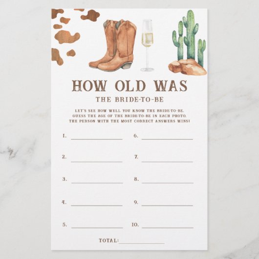 ウェスタンテーマ花嫁は何歳の時に遊ぶべきだったか (正面)