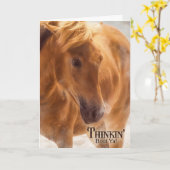 ウェスタンテーマ馬好き考えズオブユー カード (黄色い花)
