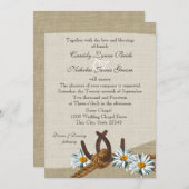 ウェスタンデイジーとホースシューズ 招待状 (正面/裏面)