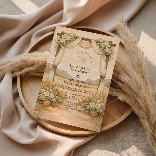 ウェスタンデザートアーチの結婚式 招待状