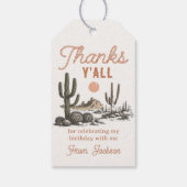 ウェスタンデザートカウボーイロデオ誕生日ギフトラベル ギフトタグ (裏面)