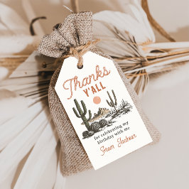 ウェスタンデザートカウボーイロデオ誕生日ギフトラベル ギフトタグ