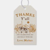 ウェスタンデザートカウボーイ誕生日ギフトラベル ギフトタグ (裏面)