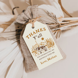 ウェスタンデザートカウボーイ誕生日ギフトラベル ギフトタグ