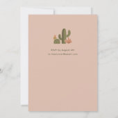 ウェスタンデザートサボスハウディベビーシャワー 招待状 (裏面)