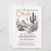 ウェスタンデザートロデオ1st誕生日招待状 招待状 (正面)