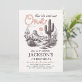 ウェスタンデザートロデオ1st誕生日招待状 招待状 (スタンド正面)