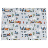 ウェスタントレインアドベンチャー抱き枕 | かわいいサボテン ラージペーパーバッグ (裏面)